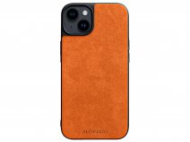Alcanside Alcantara Back Case Oranje - iPhone 14 Plus hoesje