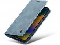 CaseMania Vintage Slim Bookcase Aqua - iPhone 14 Plus hoesje