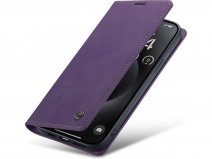 CaseMania Vintage Slim Bookcase Paars - iPhone 14 Plus hoesje