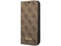 Guess 4G Monogram BookCase Bruin - iPhone 14 Plus/15 Plus hoesje