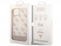 Guess 4G Monogram TPU Case Roze - iPhone 14 Plus/15 Plus hoesje