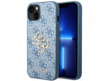 Guess Big 4G Monogram Case Blauw - iPhone 14 Plus hoesje