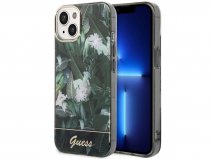 Guess Floral Jungle TPU Case Groen - iPhone 14 Plus hoesje