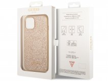 Guess Glitter TPU Case Goud - iPhone 14 Plus hoesje