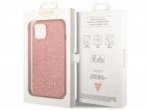 Guess Glitter TPU Case Roze - iPhone 14 Plus/15 Plus hoesje