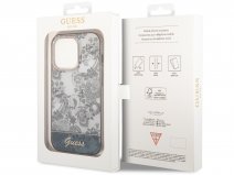 Guess Porcelain TPU Case Grijs - iPhone 14 Pro hoesje