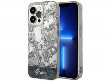 Guess Porcelain TPU Case Grijs - iPhone 14 Pro hoesje