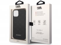 Karl Lagerfeld 3D Monogram Case Zwart - iPhone 14 Plus hoesje