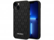Karl Lagerfeld 3D Monogram Case Zwart - iPhone 14 Plus hoesje