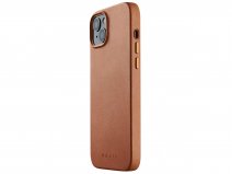Mujjo Full Leather Case MagSafe Tan - iPhone 14 Plus Hoesje Leer