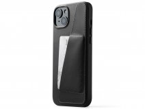 Mujjo Full Leather Wallet Case Black - iPhone 14 Plus Hoesje Leer