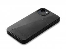 Mujjo Full Leather Wallet Case Black - iPhone 14 Plus/15 Plus Hoesje Leer