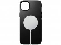 Nomad Modern Leather Case Zwart - iPhone 14 Plus hoesje