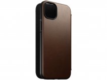 Nomad Modern Leather Folio Bruin - iPhone 14 Plus hoesje