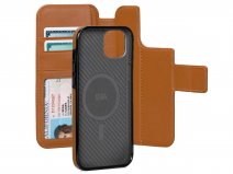 Sena 2in1 WalletBook Case Cognac - iPhone 14 Plus Hoesje Leer