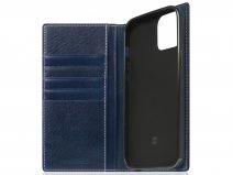 SLG Design D+ Temponata Folio Blauw - iPhone 14 Plus hoesje Leer