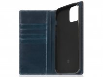 SLG Design D7 Italian Wax Leer Blauw - iPhone 14 Plus hoesje