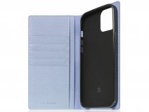 SLG Design D8 Folio Leer Powder Blue - iPhone 14 Plus hoesje