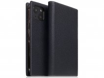 SLG Design D8 Folio Leer Black Blue - iPhone 14 Plus hoesje