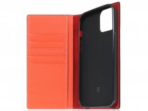 SLG Design D8 Folio Leer Coral - iPhone 14 Plus hoesje