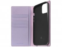 SLG Design D9 Chevere Chagrin Leer Paars - iPhone 14 Plus hoesje