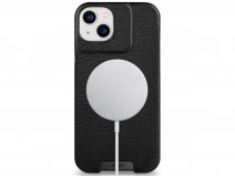 Vaja Grip Leather MagSafe Case Zwart - iPhone 14 Plus Hoesje Leer
