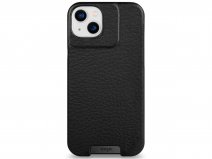 Vaja Grip Leather MagSafe Case Zwart - iPhone 14 Plus/15 Plus Hoesje Leer