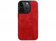 Alcanside Alcantara Back Case Rood - iPhone 14 Pro hoesje