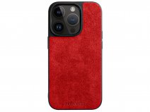 Alcanside Alcantara Back Case Rood - iPhone 14 Pro hoesje