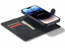 CaseMe 2in1 Magnetic Bookcase Zwart - iPhone 14 Pro Hoesje