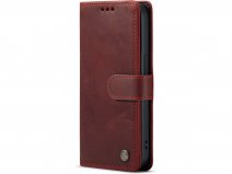 CaseMania Vintage Leather Case Rood - iPhone 14 Pro hoesje