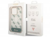 Guess 4G Monogram TPU Case Groen - iPhone 14 Pro hoesje