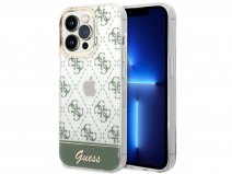 Guess 4G Monogram TPU Case Groen - iPhone 14 Pro hoesje