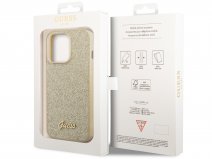 Guess Glitter TPU Case Goud - iPhone 14 Pro hoesje