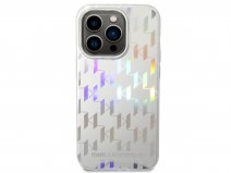 Karl Lagerfeld Iridescent Monogram Case - iPhone 14 Pro hoesje