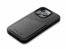 Mujjo Full Leather Wallet Case Black - iPhone 14 Pro Hoesje Leer