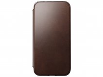 Nomad Modern Horween Leather Folio Bruin - iPhone 14 Pro hoesje