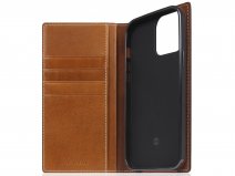 SLG Design D+ Temponata Folio Cognac - iPhone 14 Pro hoesje Leer