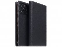 SLG Design D8 Folio Leer Black Blue - iPhone 14 Pro hoesje