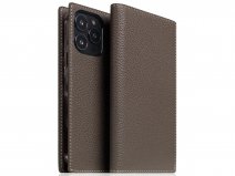 SLG Design D8 Folio Leer Etoff Cream - iPhone 14 Pro hoesje