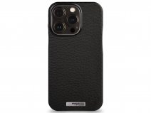 Vaja Grip Leather MagSafe Case Zwart - iPhone 14 Pro Hoesje Leer