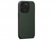 Woolnut Leather Case Groen - iPhone 14 Pro hoesje