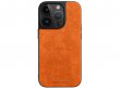 Alcanside Alcantara Back Case Oranje - iPhone 14 Pro Max hoesje