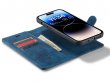 CaseMe 2in1 Magnetic Bookcase Donkerblauw - iPhone 14 Pro Max Hoesje