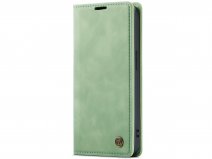 CaseMe Vintage Slim Bookcase Groen - iPhone 14 Pro Max hoesje