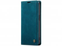 CaseMania Vintage Slim Bookcase Donkergroen - iPhone 14 Pro Max hoesje