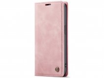 CaseMe Vintage Slim Bookcase Roze - iPhone 14 Pro Max hoesje