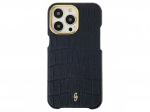 Gatti Classica Alligator Case Black Rubber/Gold - iPhone 14 Pro Max hoesje