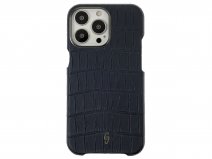 Gatti Classica Alligator Case Black Rubber/Gunmetal - iPhone 14 Pro Max hoesje