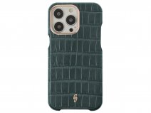 Gatti Classica Alligator Case Green Emerald/Rose Gold - iPhone 14 Pro Max hoesje